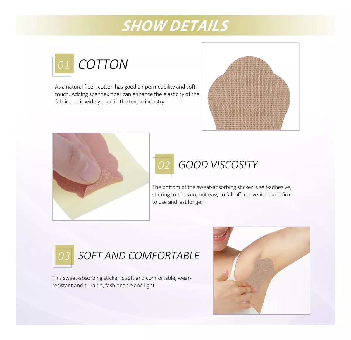 Miniatura 3 de Almohadillas Sudor Axilas, 12 UDS